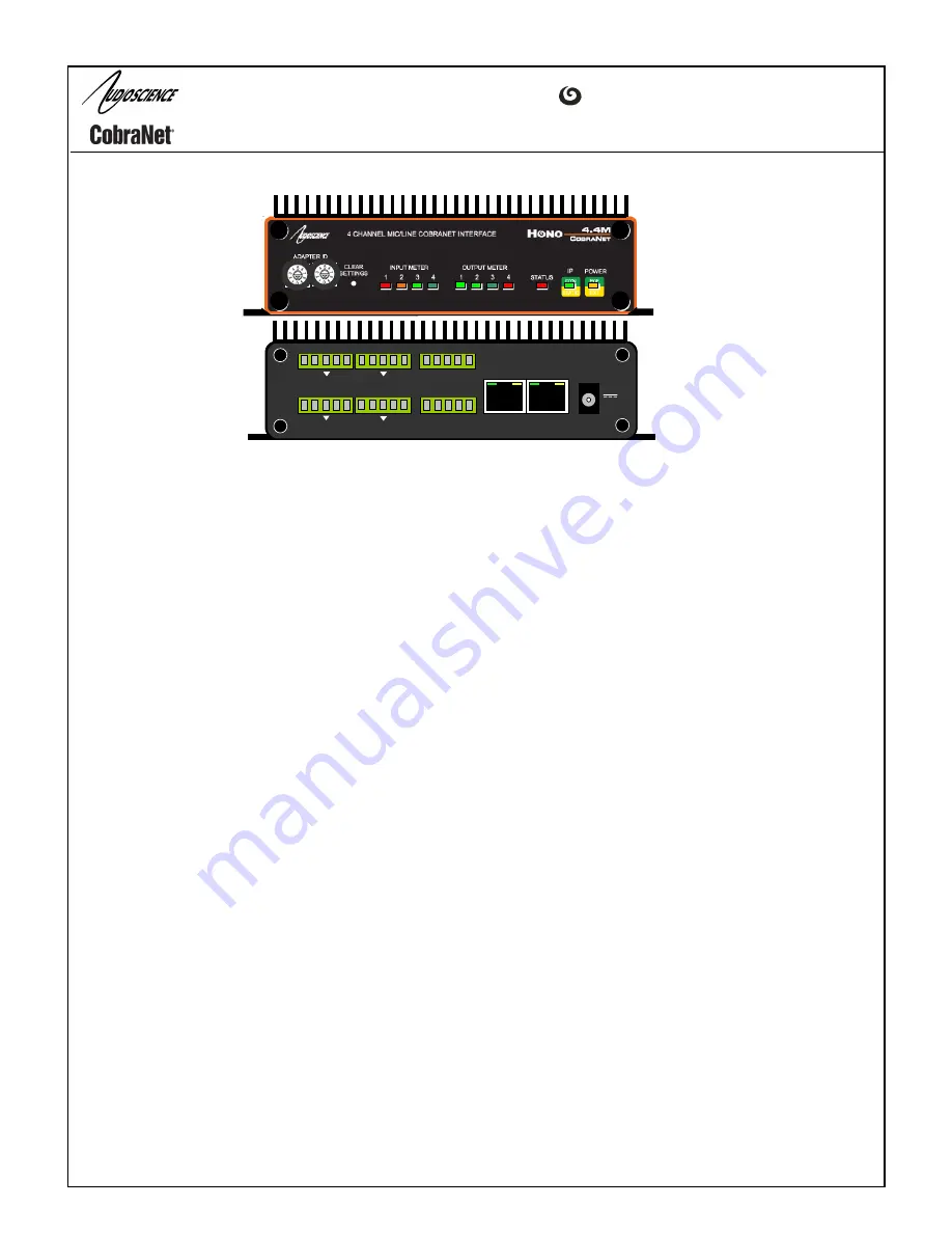 AudioScience Hono CobraNet 4.4M Скачать руководство пользователя страница 1