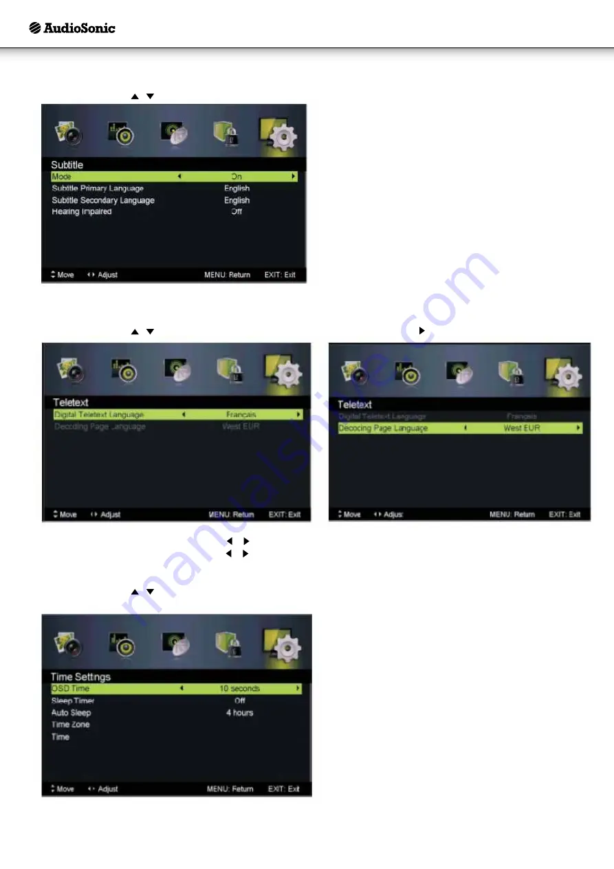 AudioSonic LE-207836 Instruction Manual Download Page 62