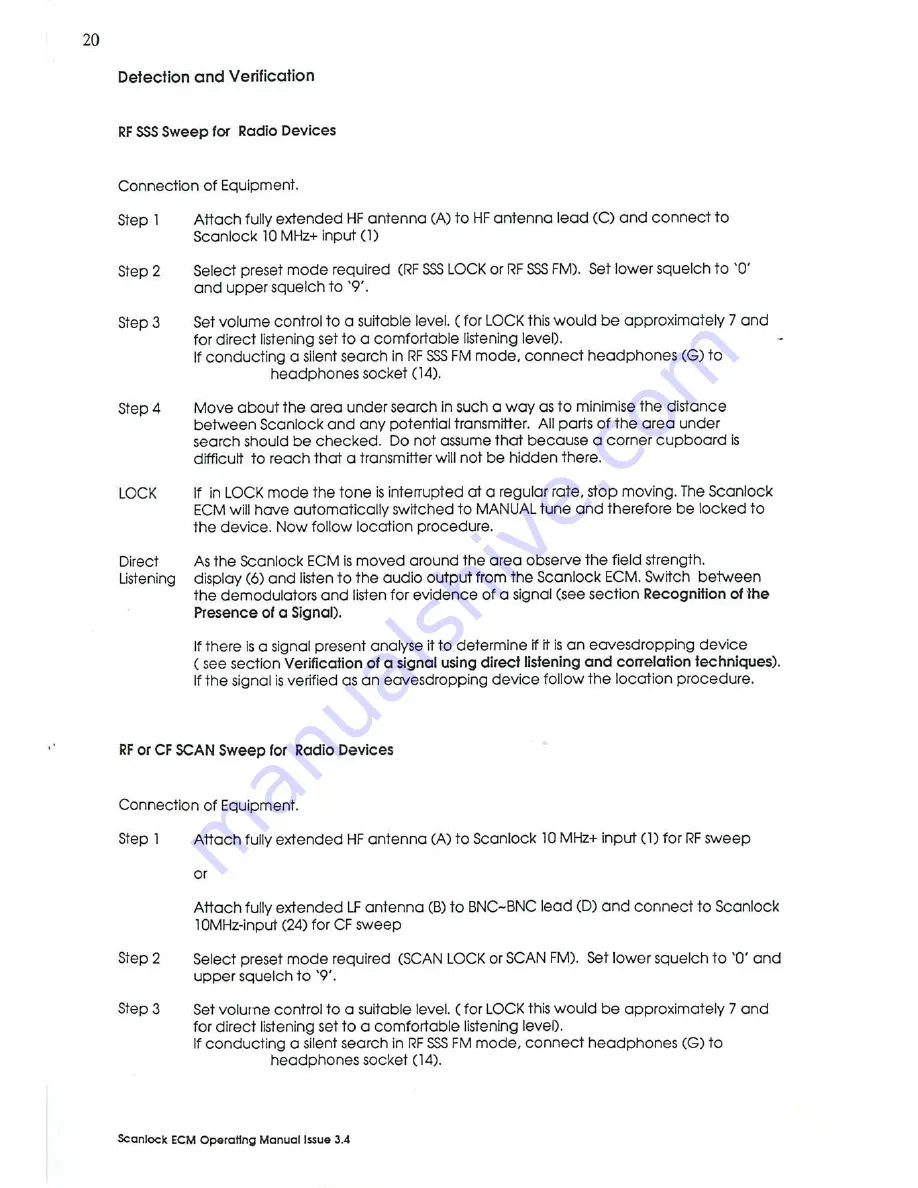 Audiotel International Scanlock ECM Operator'S Manual Download Page 24