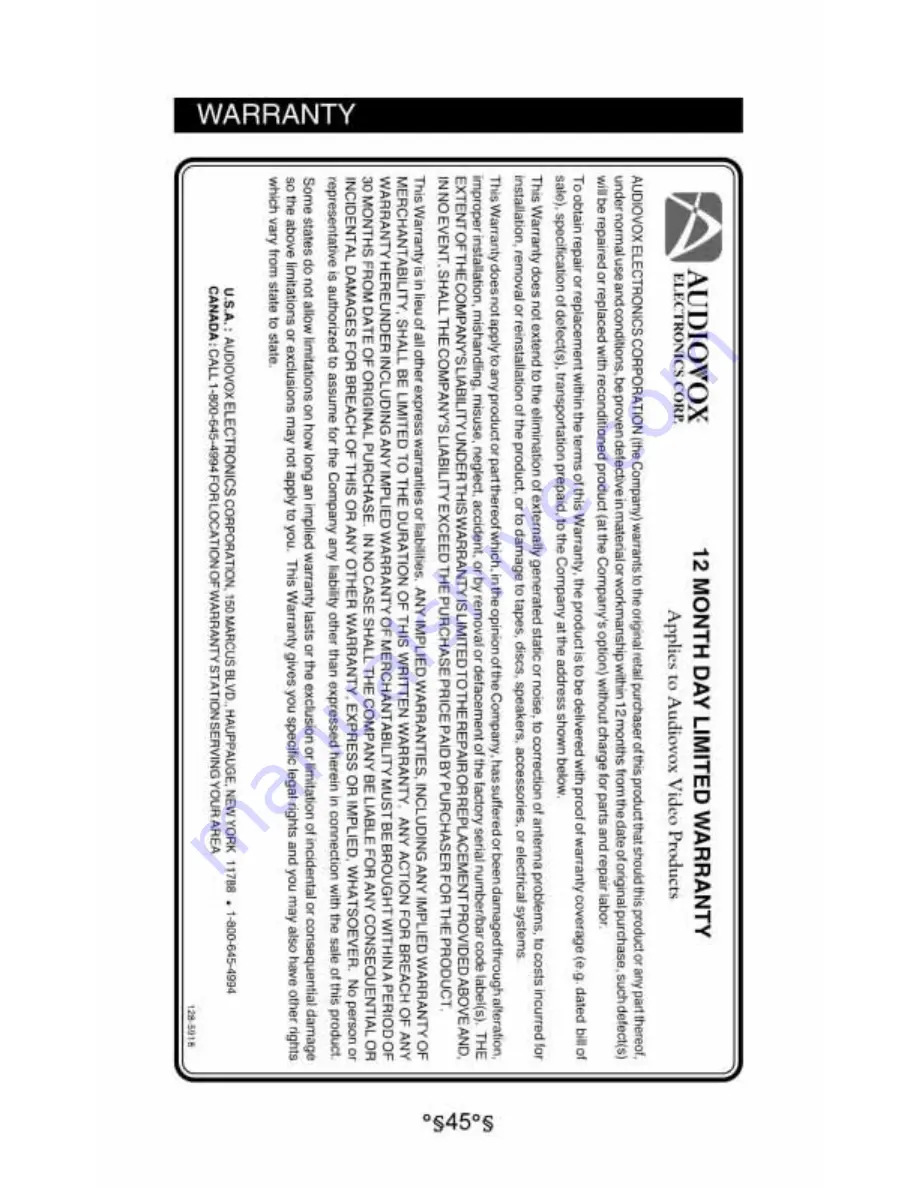 Audiovox 1286613 User Manual Download Page 46