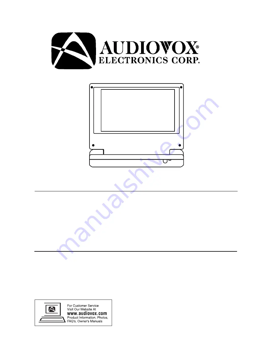 Audiovox 1286895 Instruction Manual Download Page 1