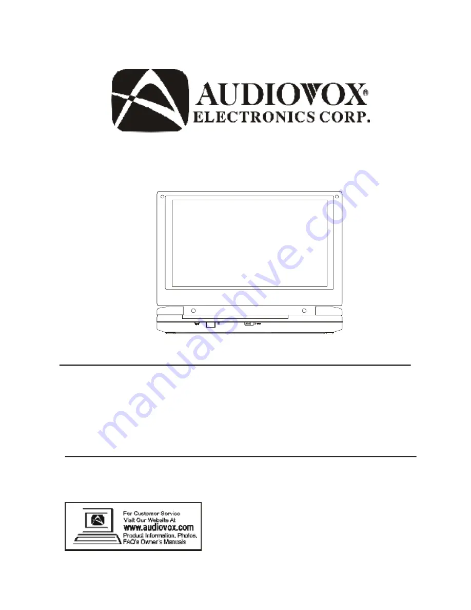 Audiovox D1909 Owner'S Manual Download Page 1