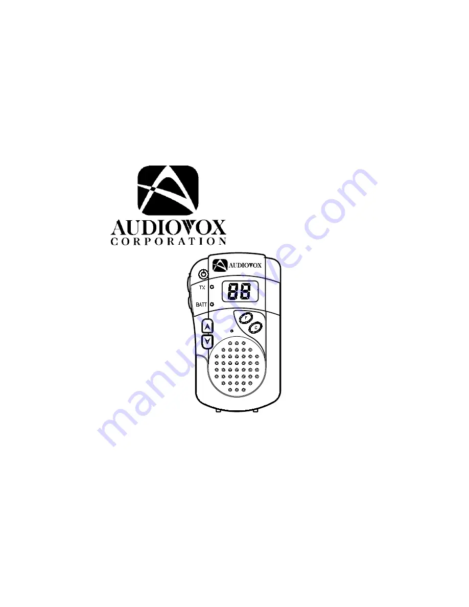 Audiovox FR-230 Owner'S Manual Download Page 1