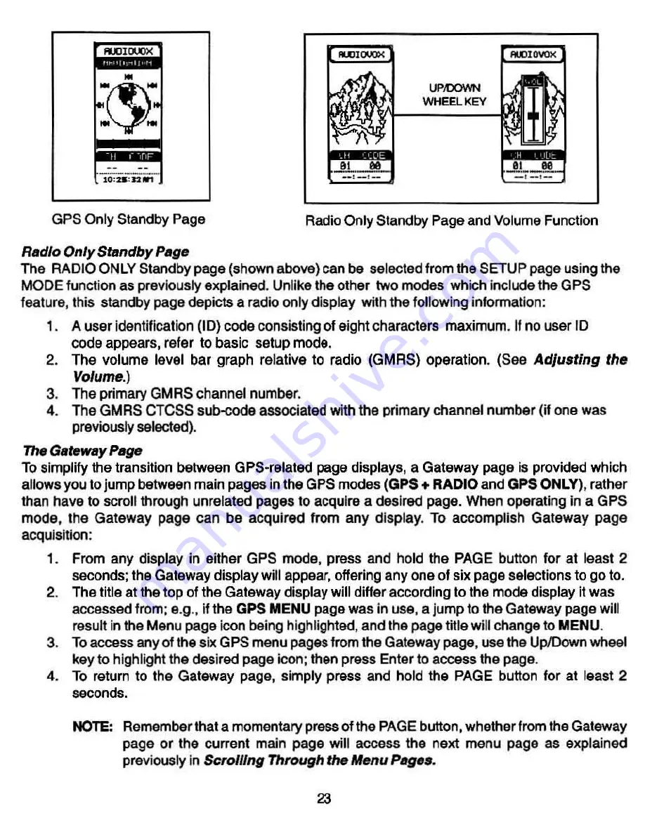 Audiovox GMR-GPS Owner'S Manual Download Page 23