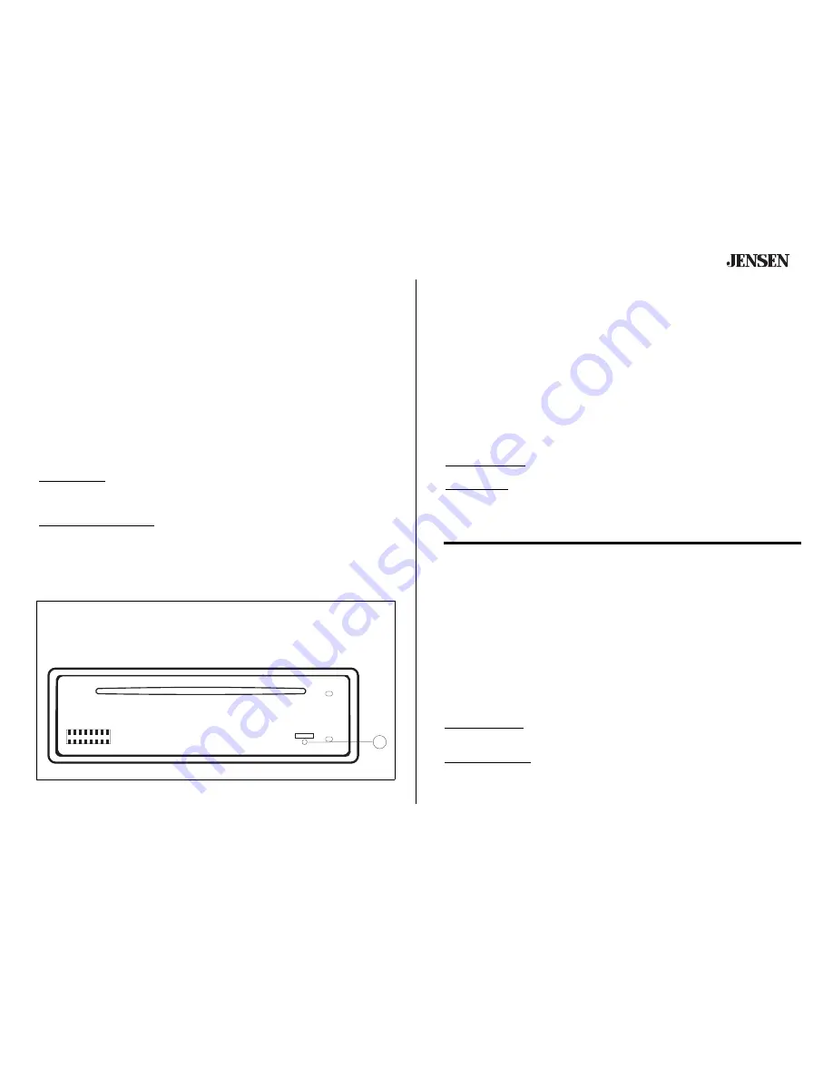 Audiovox Jensen CD3720 Owner'S Manual Download Page 7