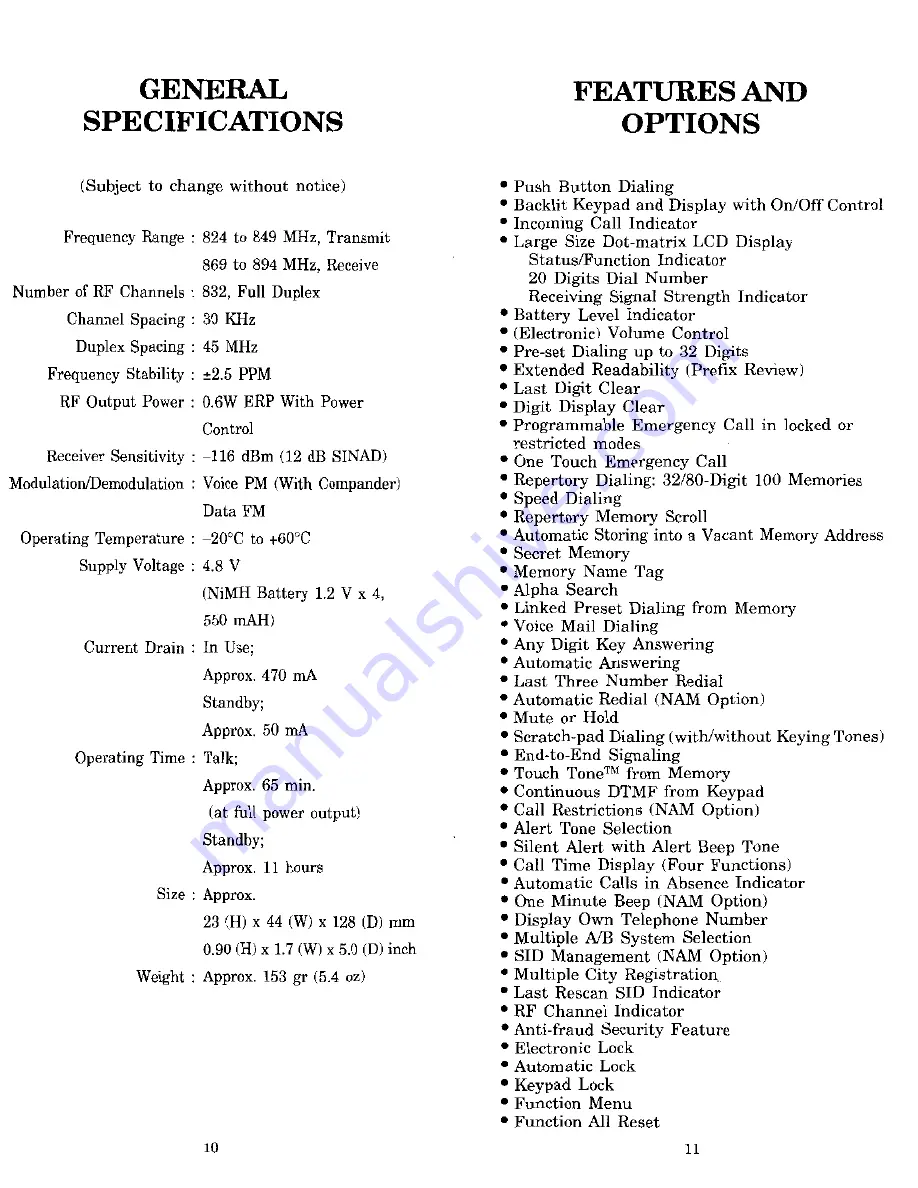 Audiovox Minivox MVX-850 User Manual Download Page 6