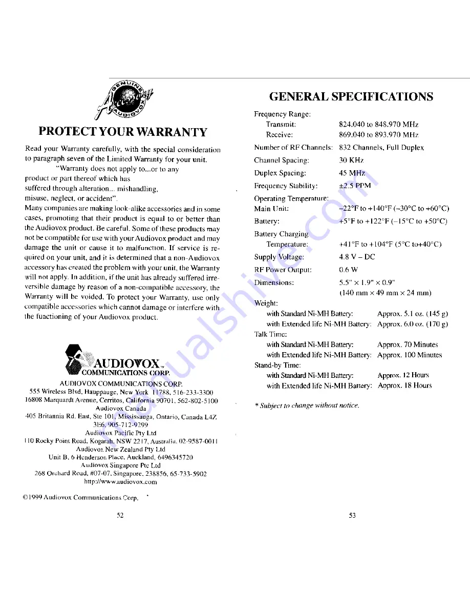 Audiovox MVX-650 Operating Instructions Manual Download Page 28