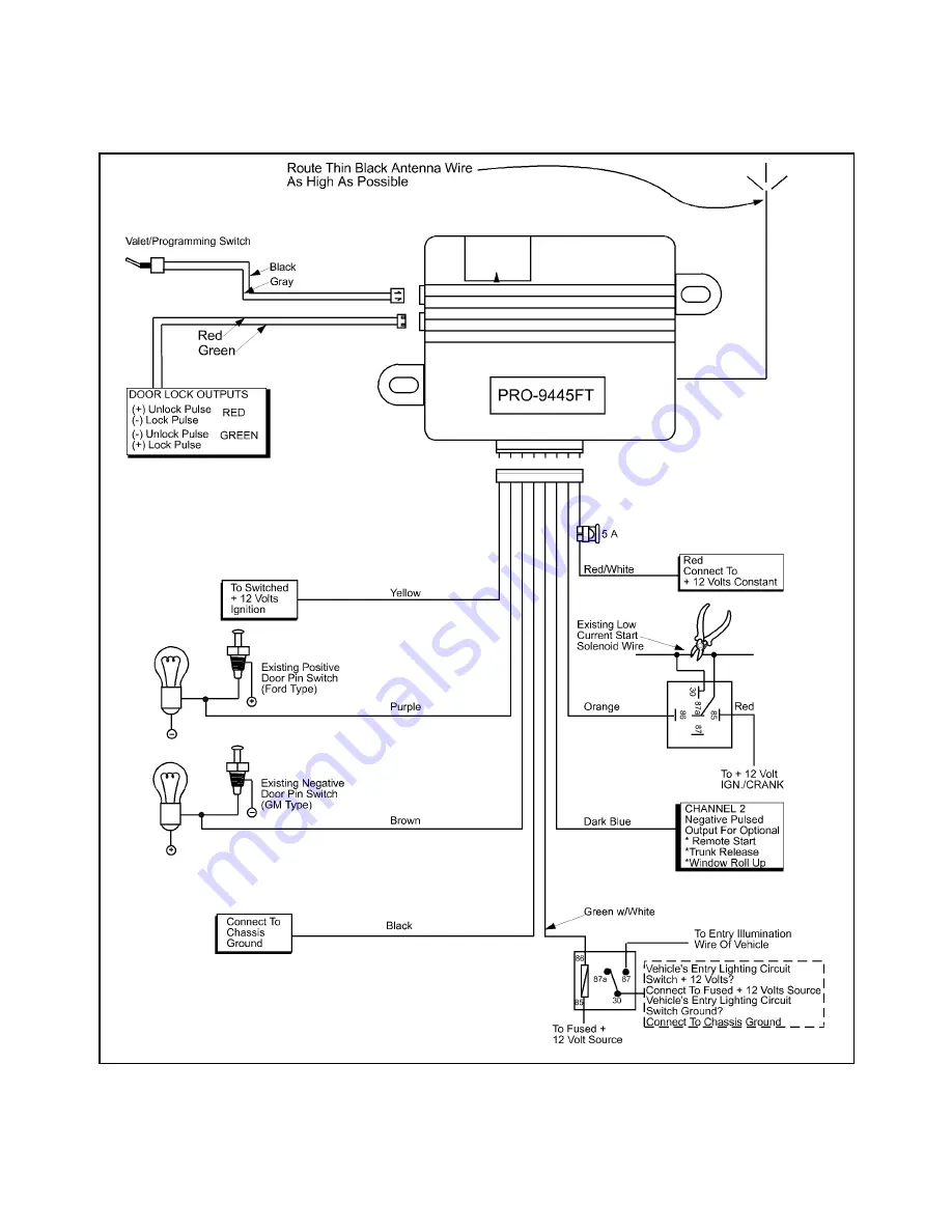 Audiovox PRO 9445FT Installation Manual Download Page 4