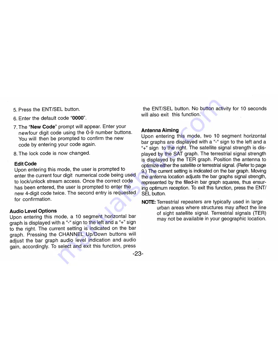 Audiovox SIRIUS CE1000SR User Manual Download Page 23