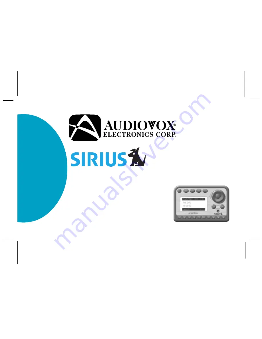 Audiovox Sirius Shuttle SIR-CK1 Installation Manual Download Page 1