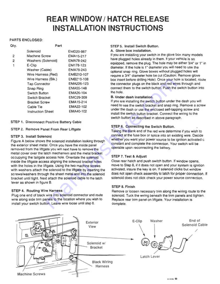 Audiovox TB3S Installation Instructions Download Page 1