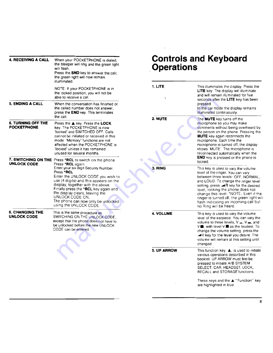 Audiovox Technophone PC200 User Manual Download Page 5