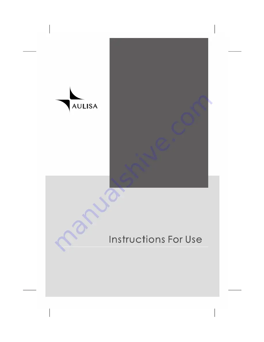 Aulisa Guardian Angel Rx GA1000 Instructions For Use Manual Download Page 1