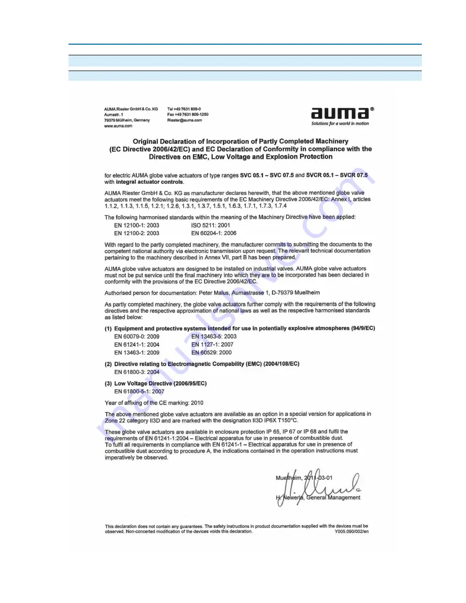 AUMA SVC 05.1 Operation Instructions Manual Download Page 49