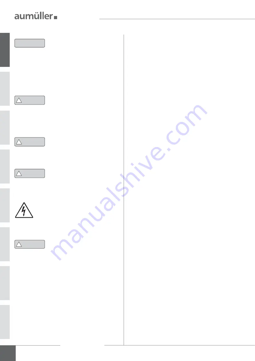 Aumuller FTA600 DF Assembly And Commissioning Instructions Download Page 8