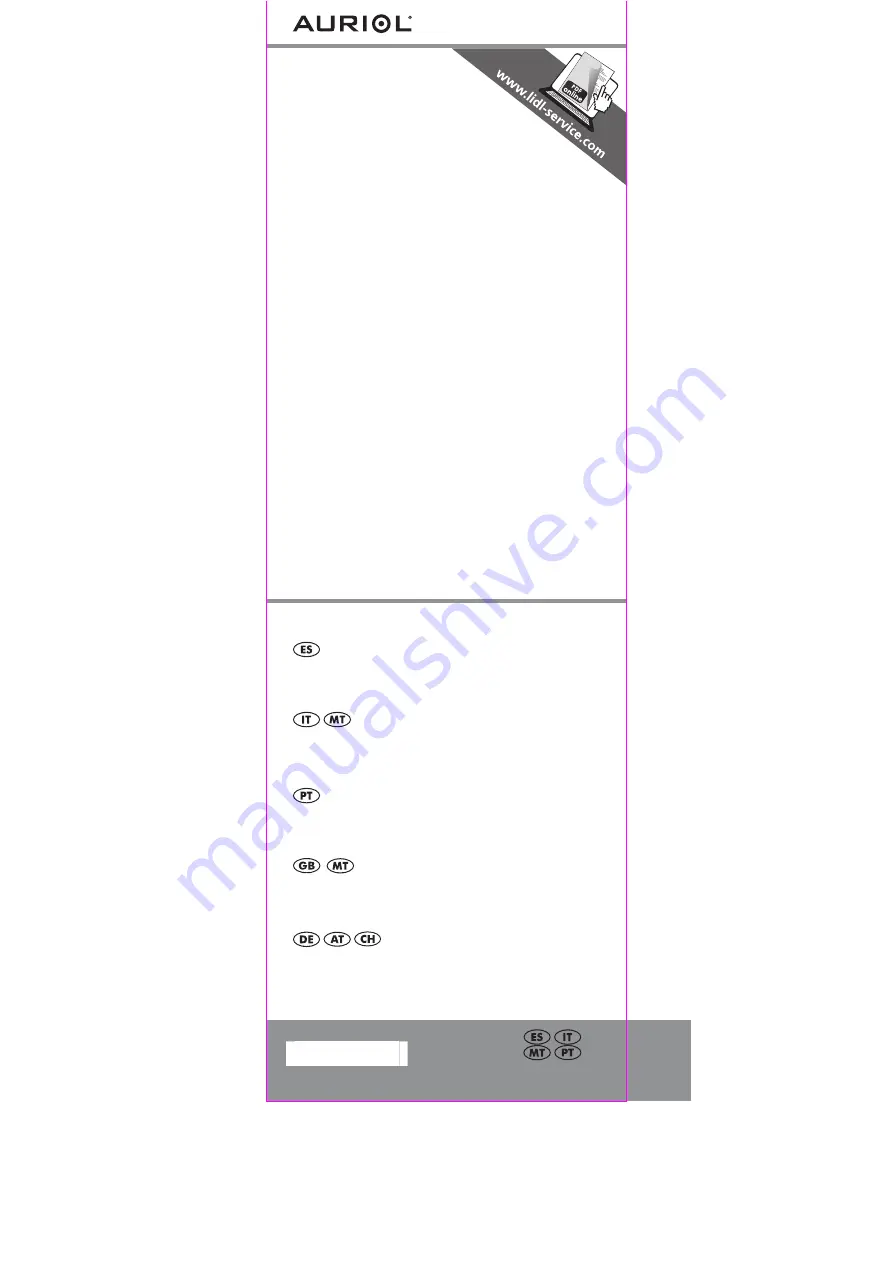 Auriol 2-LD3503-6 Usage And Safety Instructions Download Page 1