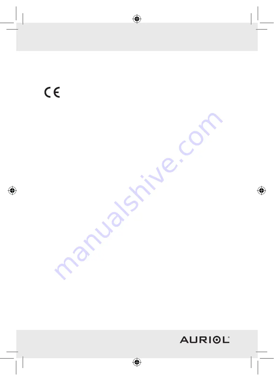 Auriol Z30300A Manual Download Page 20