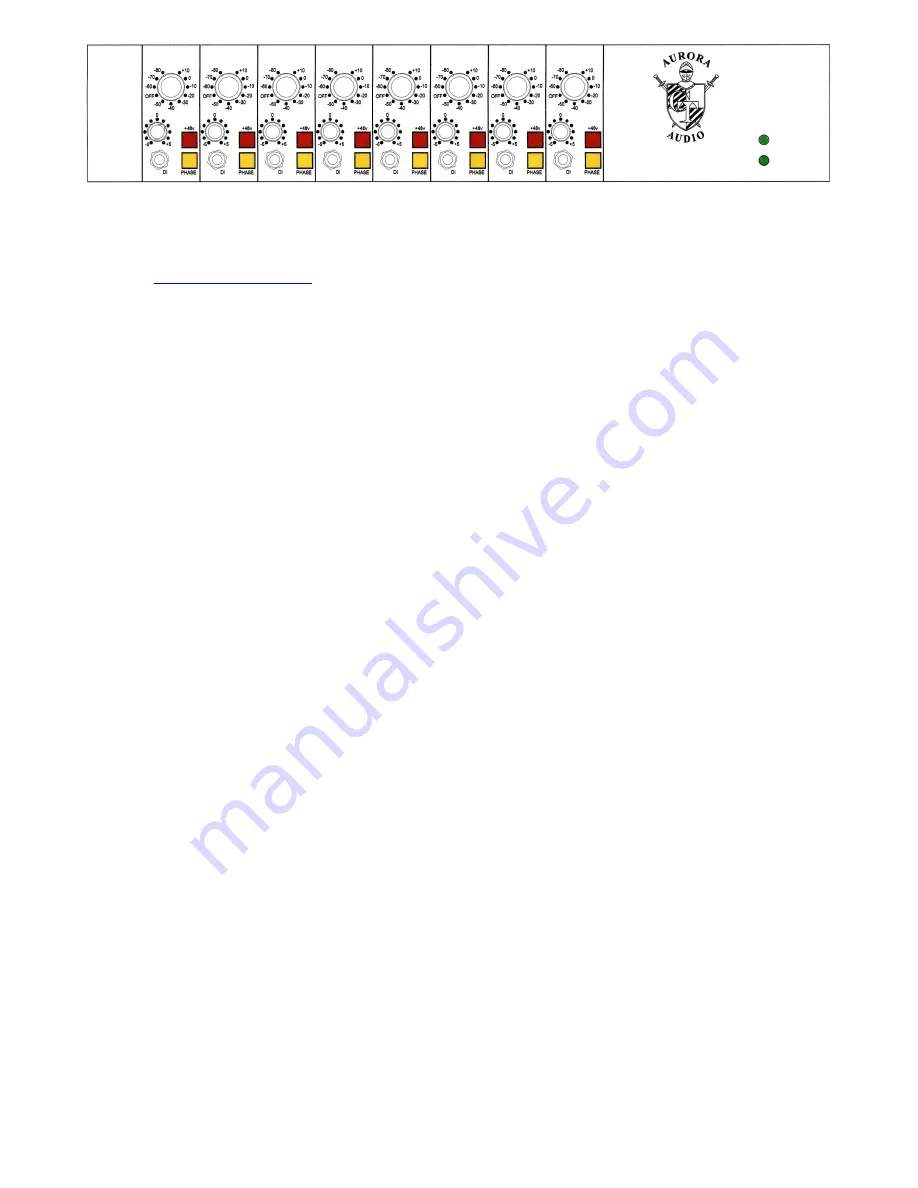 Aurora Audio GTP8 Instruction Sheet Download Page 1