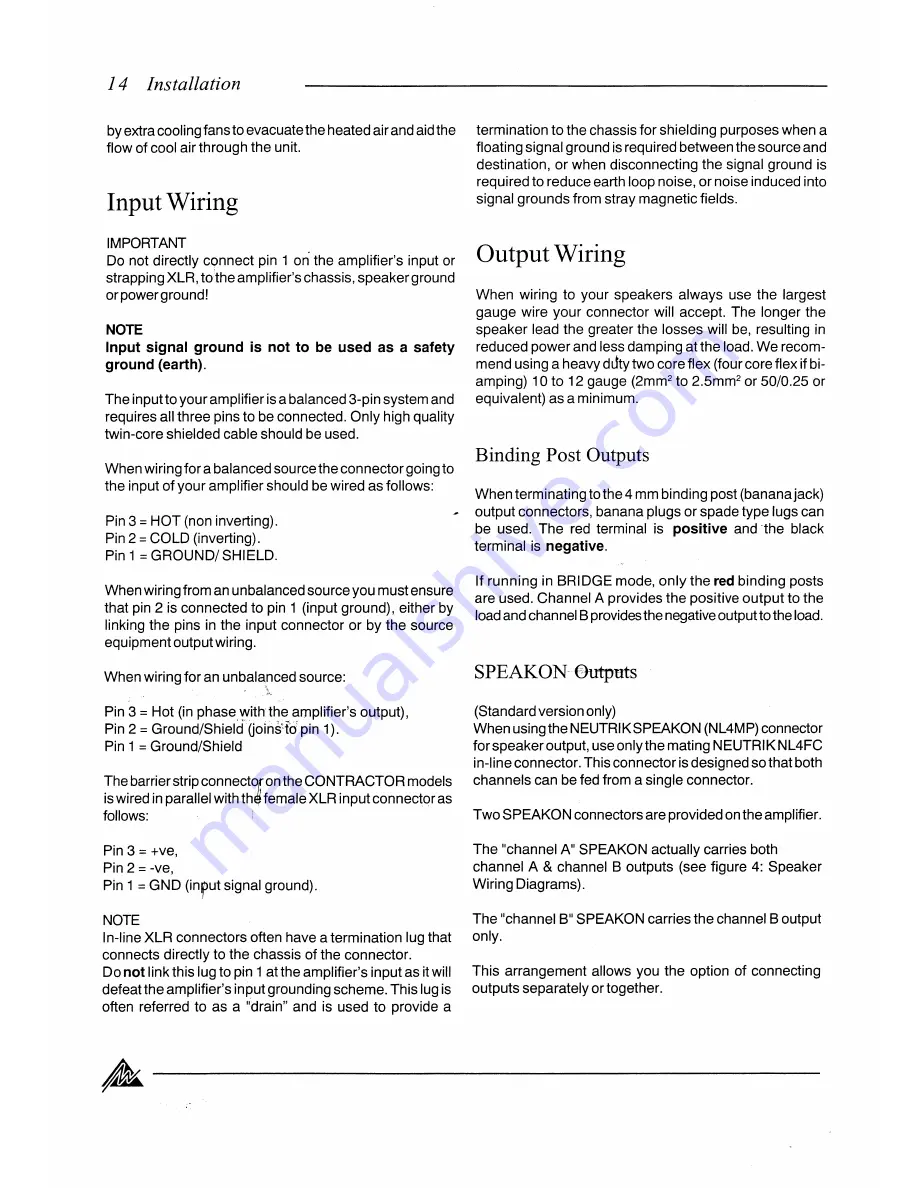 AUSTRALIAN MONITOR 1K2 - Manual Download Page 14