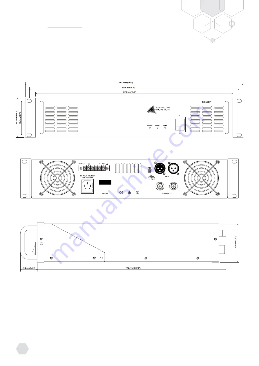 AUSTRALIAN MONITOR ES120P Installation And Operation Manual Download Page 10