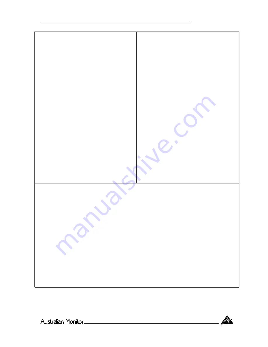 AUSTRALIAN MONITOR KA1200 Operation Manual Download Page 19