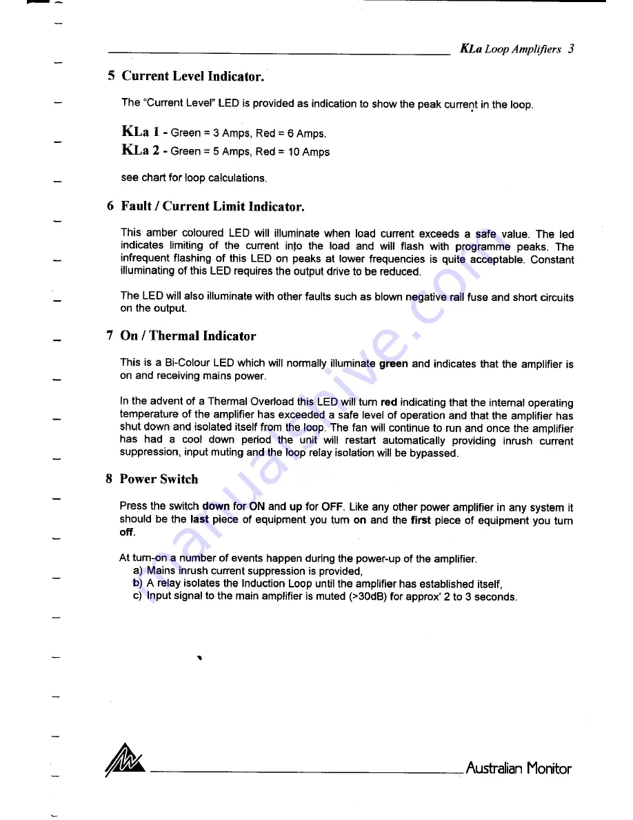 AUSTRALIAN MONITOR KLA Manual Download Page 3