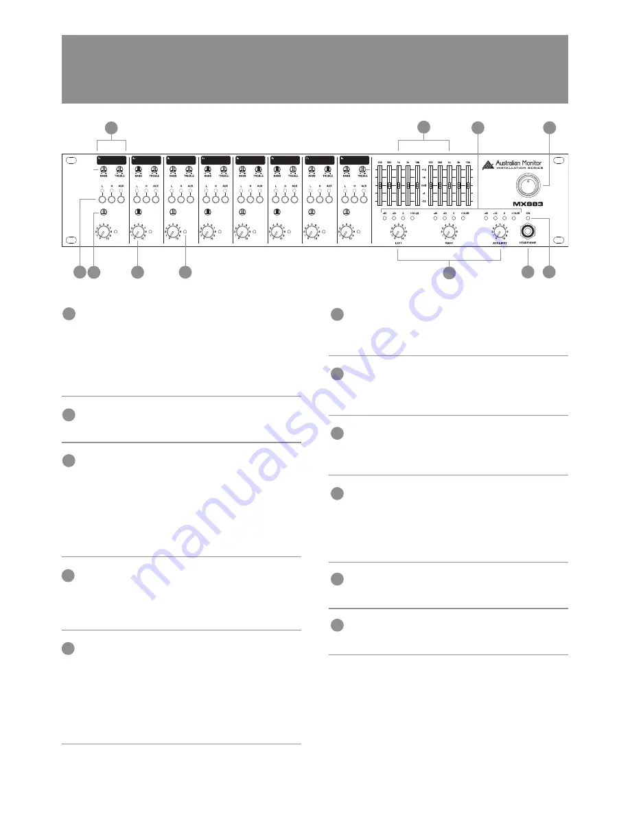 AUSTRALIAN MONITOR MX883 Installation And Operation Manual Download Page 4