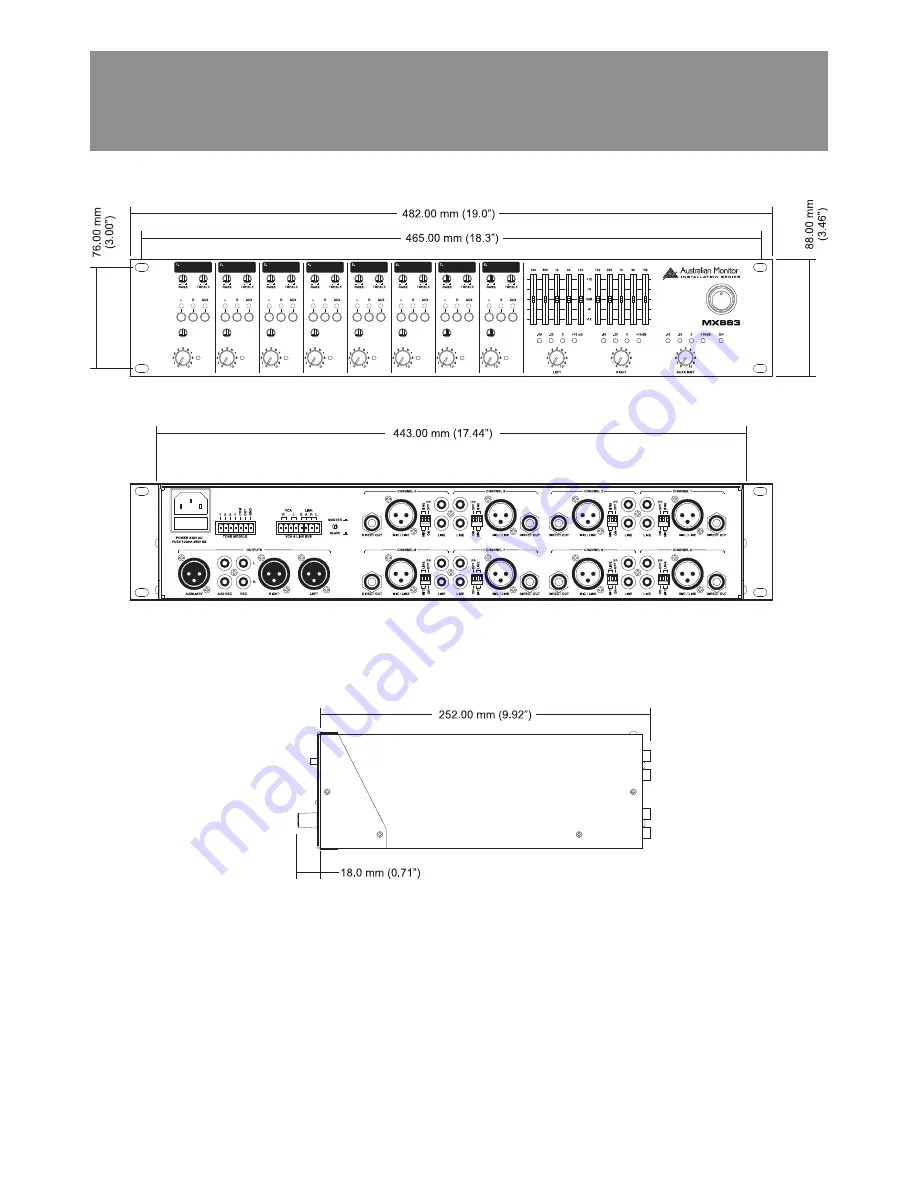 AUSTRALIAN MONITOR MX883 Installation And Operation Manual Download Page 9