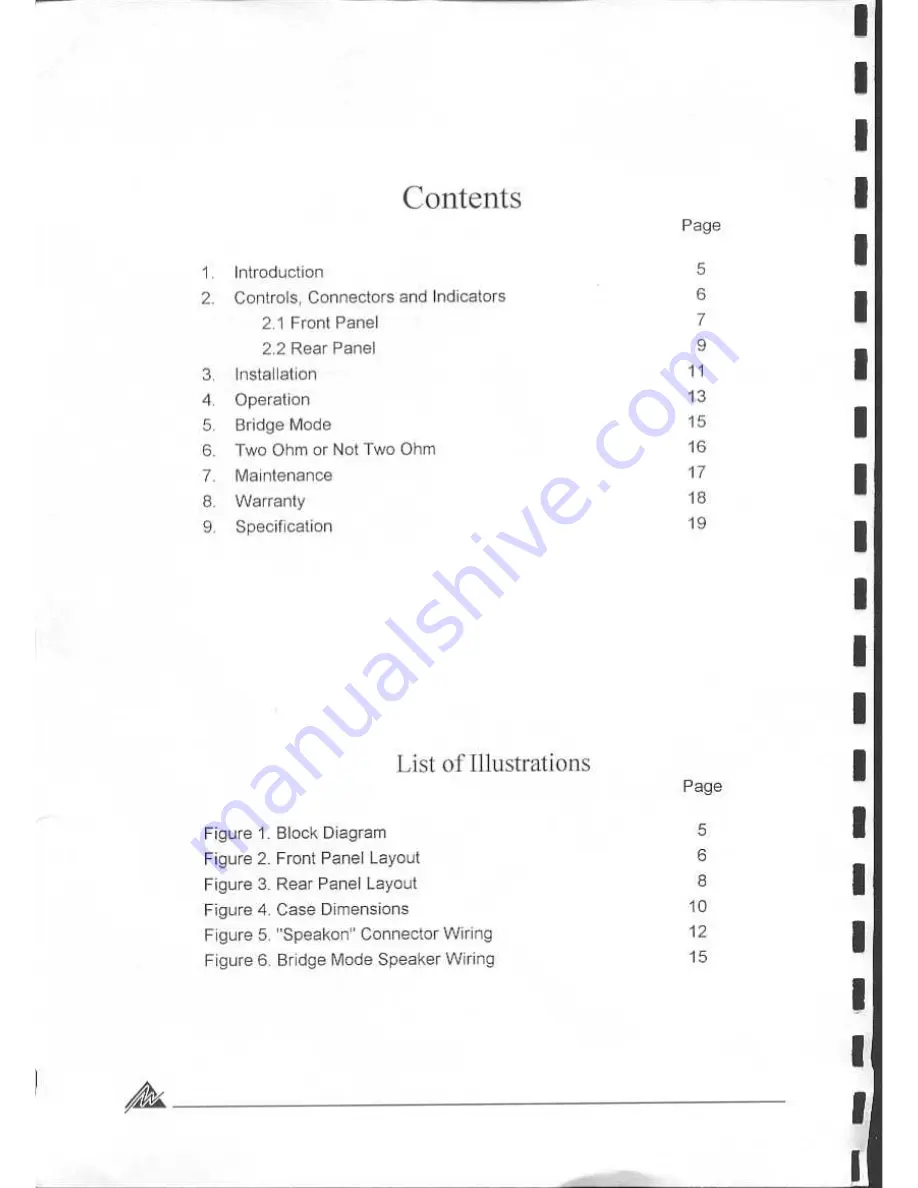 AUSTRALIAN MONITOR PA1500 Operation Manual Download Page 4