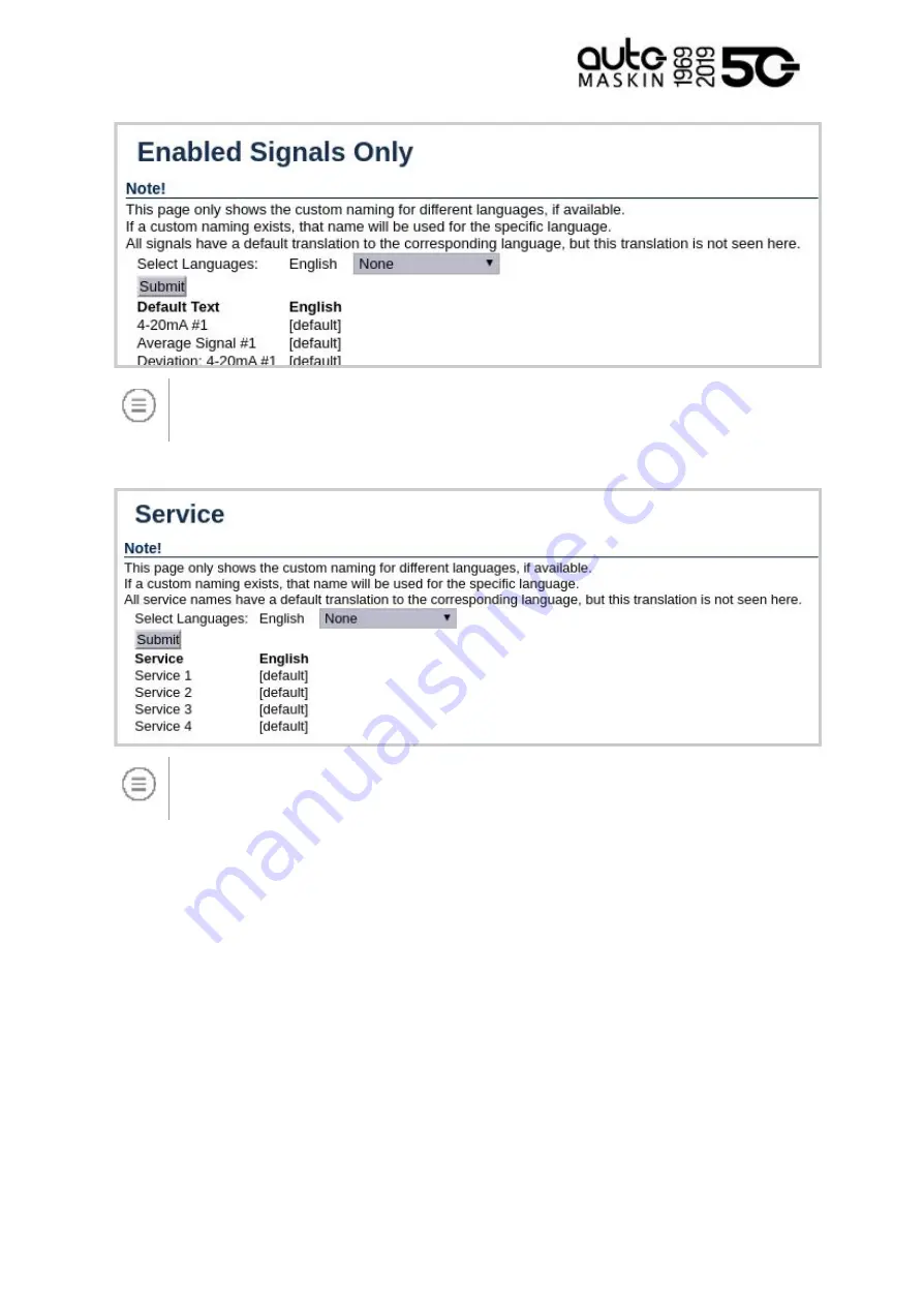 auto maskin DCU 410E Configuration Manual Download Page 64