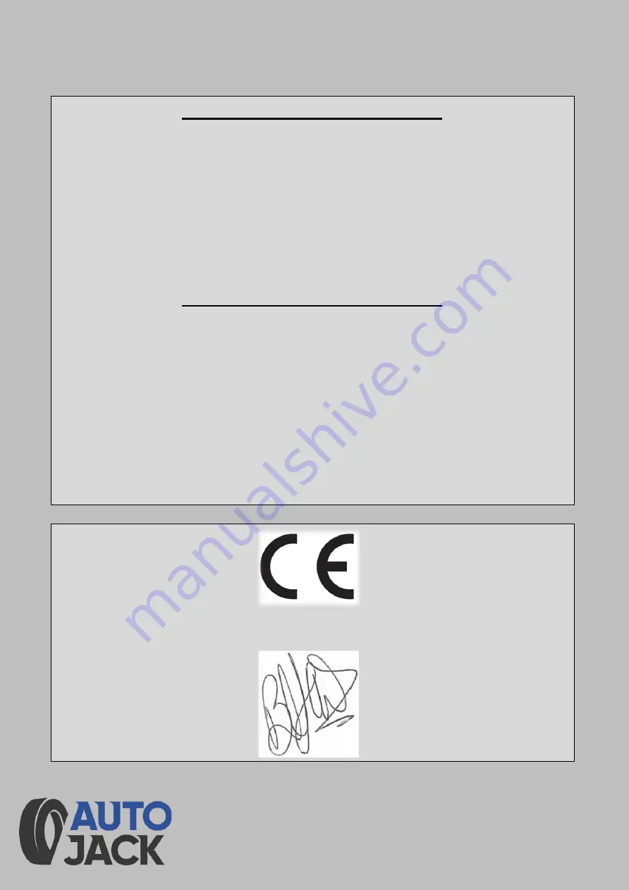 Autojack ECN-140 Original Instructions Manual Download Page 15