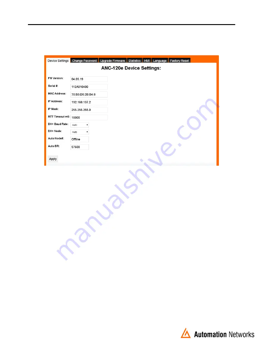 Automation Networks ANC-120e User Manual Download Page 12