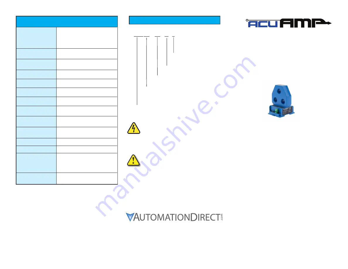 Automationdirect.com AcuAmp 3ACT Series Скачать руководство пользователя страница 1