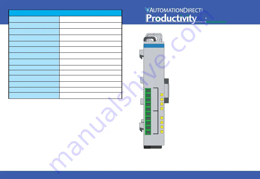 Automationdirect.com Productivity 1000 P1-08NE3 Скачать руководство пользователя страница 1