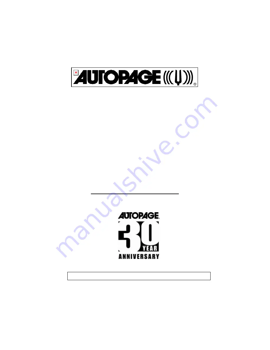 Autopage RF-320 Installation Manual Download Page 1