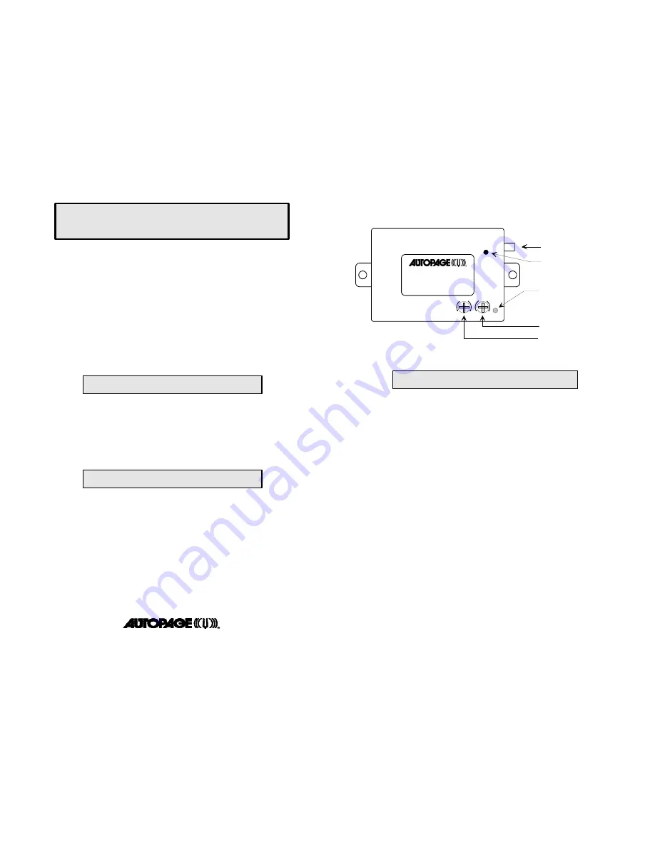 Autopage RS-325 Installation & Operation Manual Download Page 1