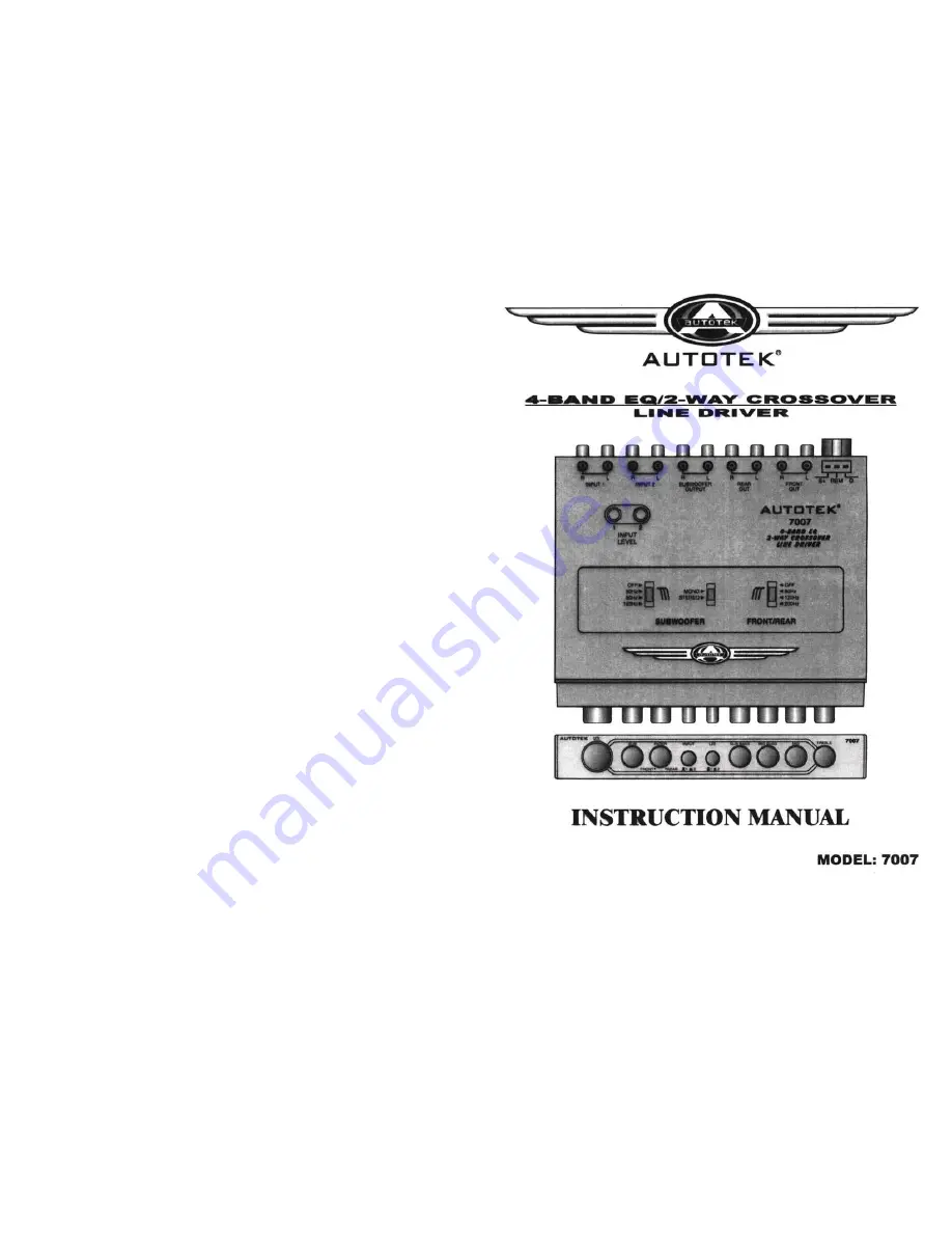 Autotek 7007 Скачать руководство пользователя страница 1