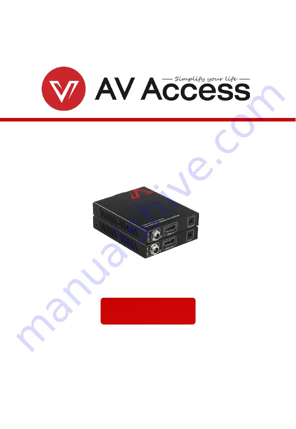 AV Access 4KEX60-H2 User Manual Download Page 1