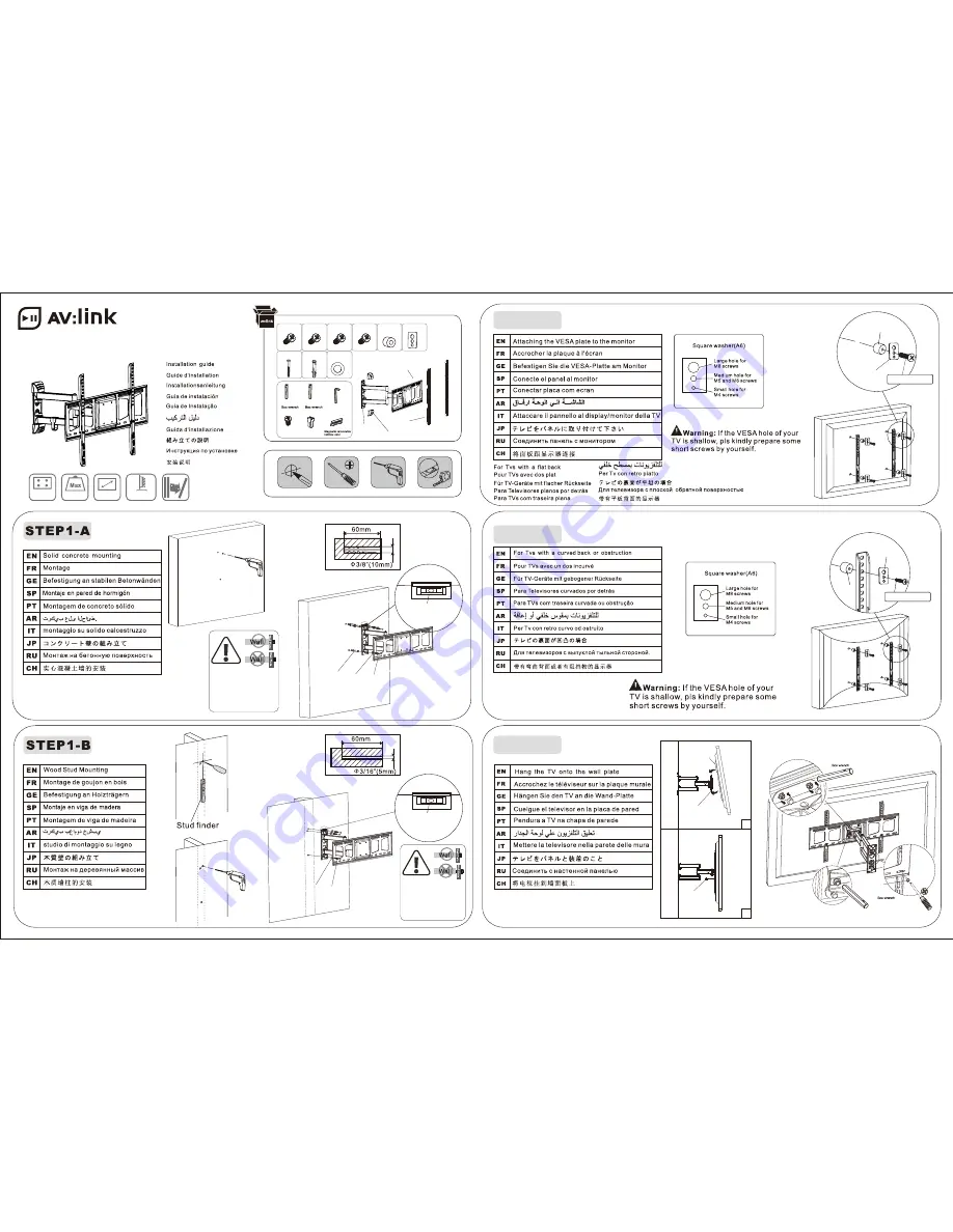 AV Link USC601 Installation Manual Download Page 1