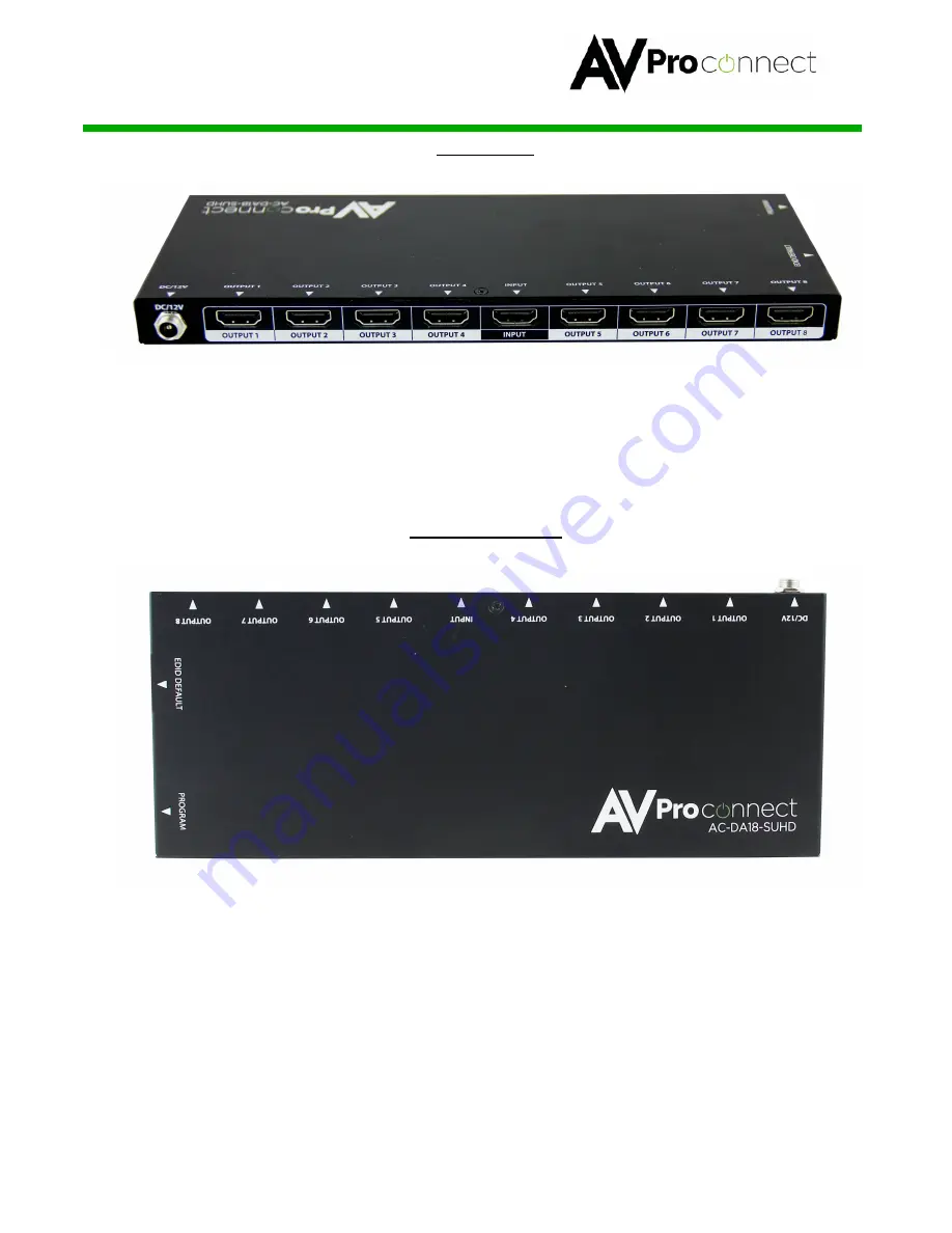 AV Proconnect AC-DA18-UHD User Manual Download Page 8