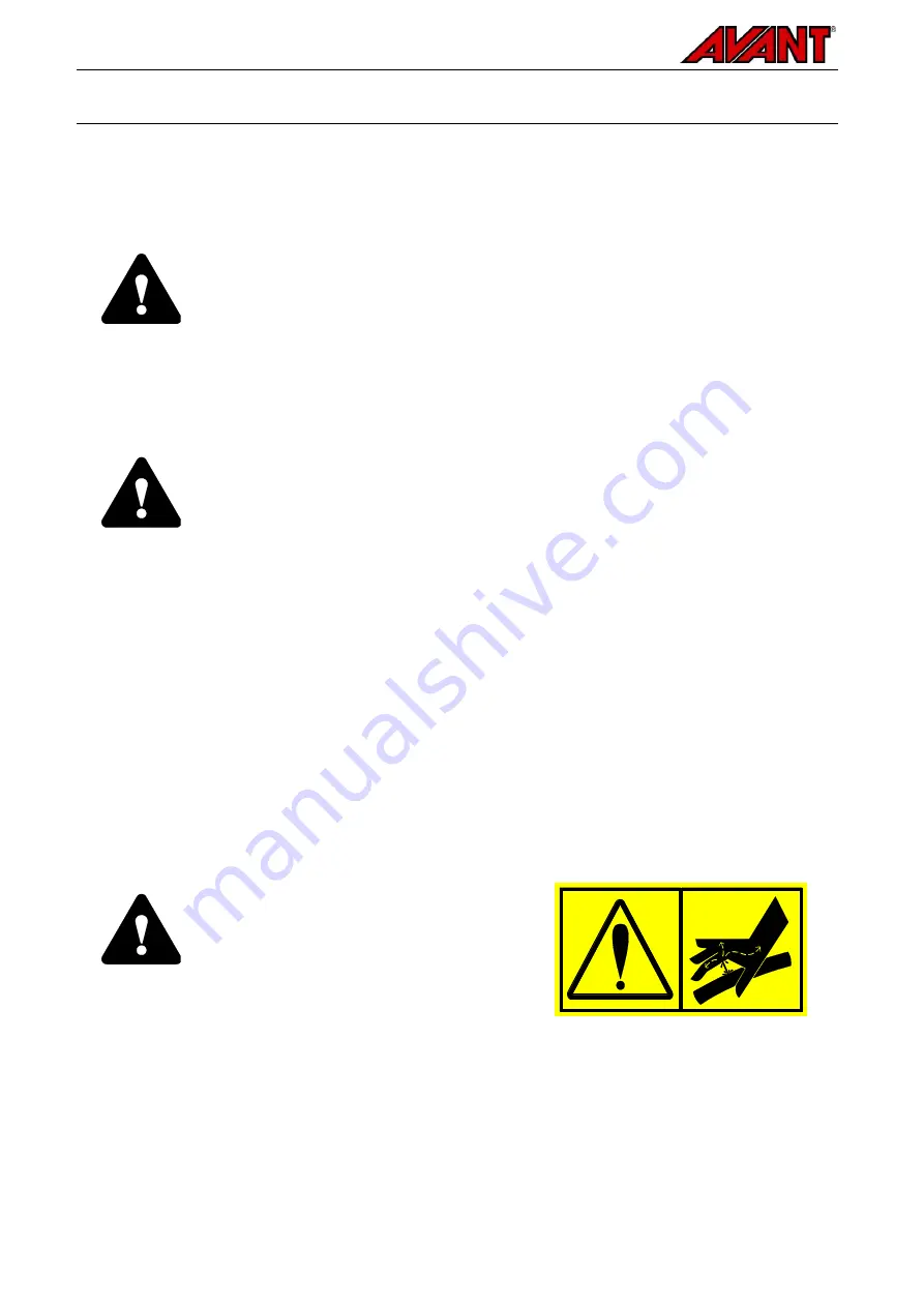 AVANT A36795 Operator'S Manual For Attachment Download Page 24