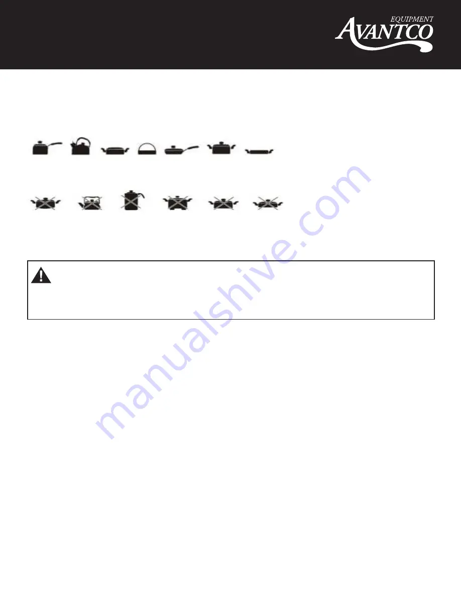 Avantco Equipment 177IC3500 User Manual Download Page 10