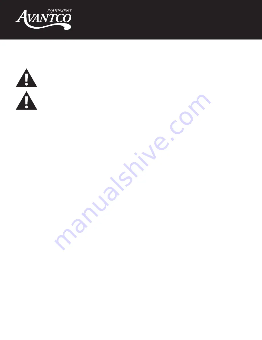 Avantco Equipment 177KSLICER80 User Manual Download Page 3