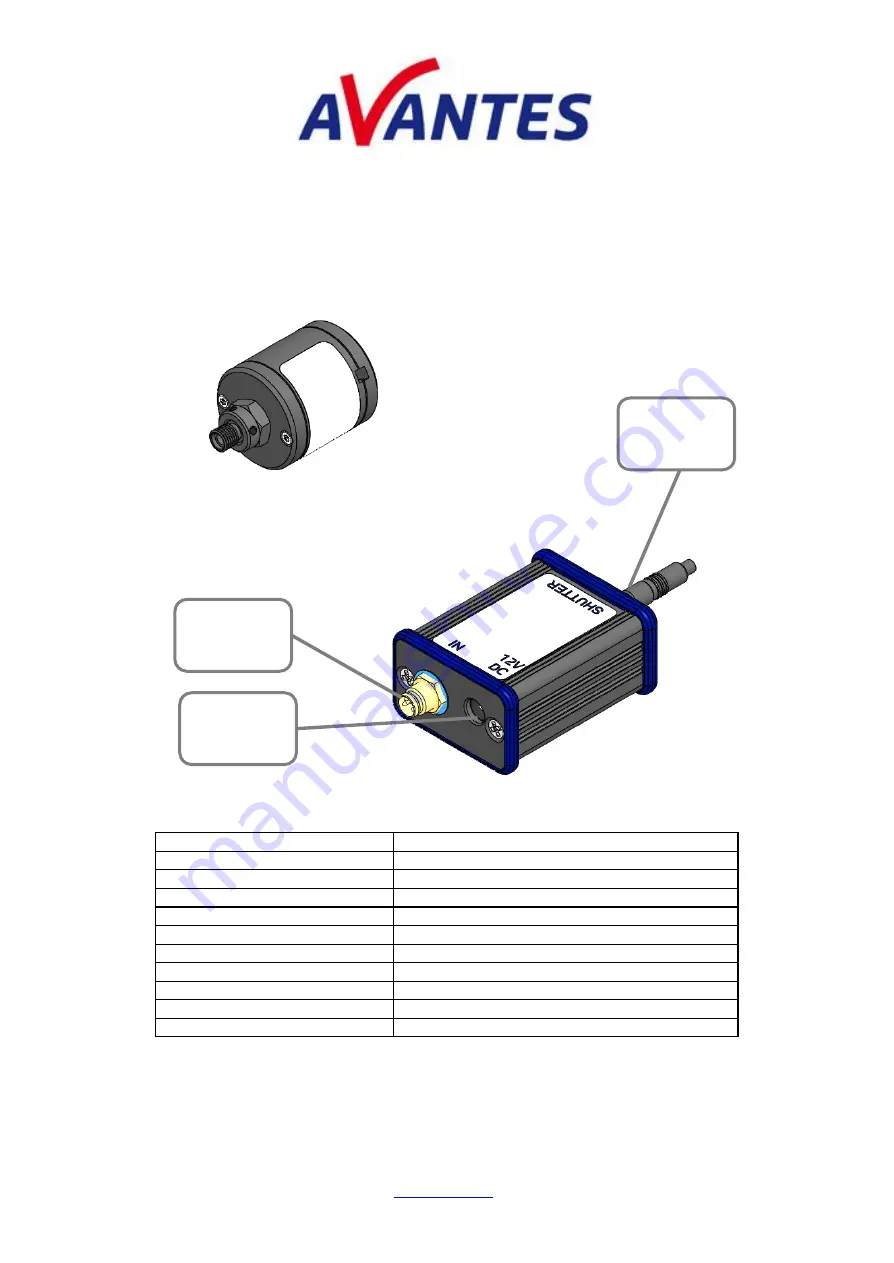 Avantes DA-SHUTTER Скачать руководство пользователя страница 3