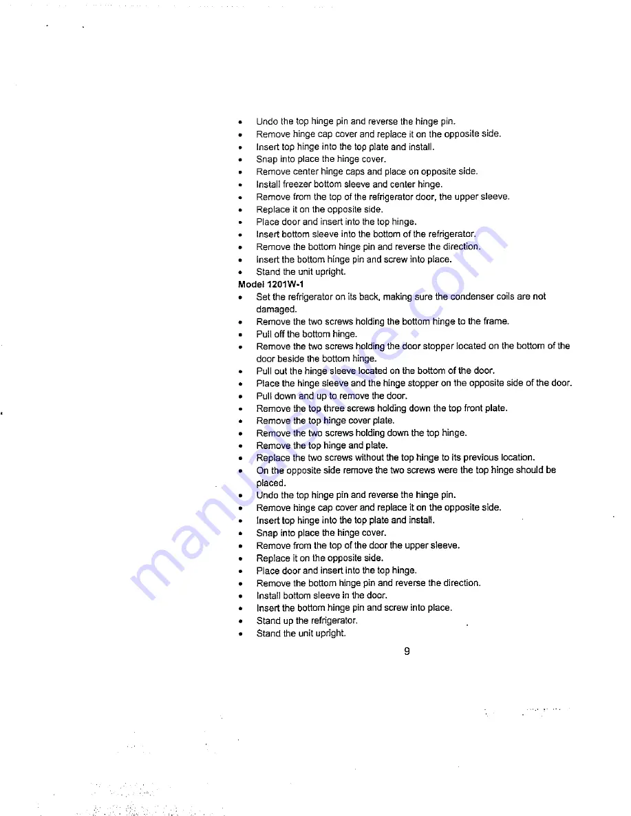 Avanti 1151WT-1 Instruction Manual Download Page 9