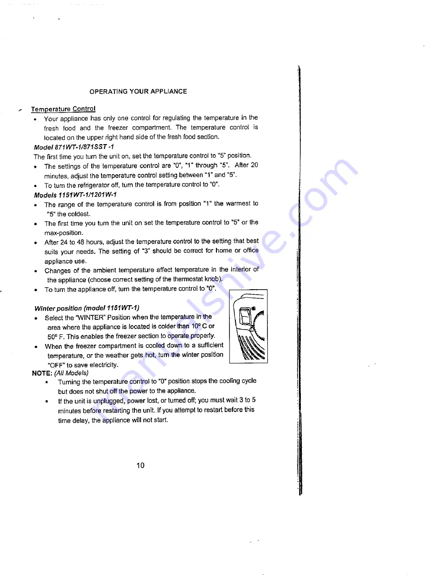 Avanti 1151WT-1 Instruction Manual Download Page 10