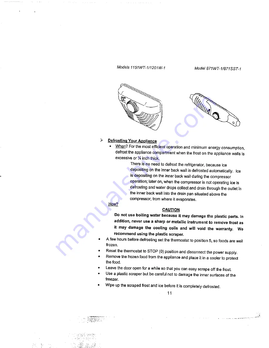 Avanti 1151WT-1 Instruction Manual Download Page 11