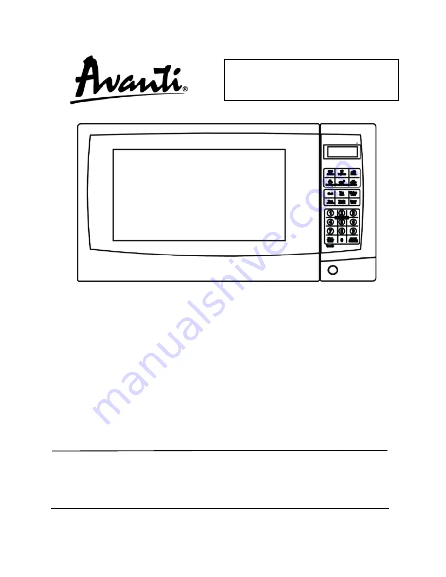 Avanti MT112K0W Скачать руководство пользователя страница 1