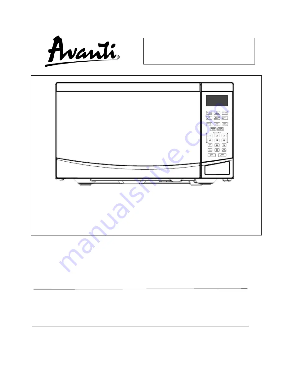 Avanti MT12V0W Instruction Manual Download Page 1