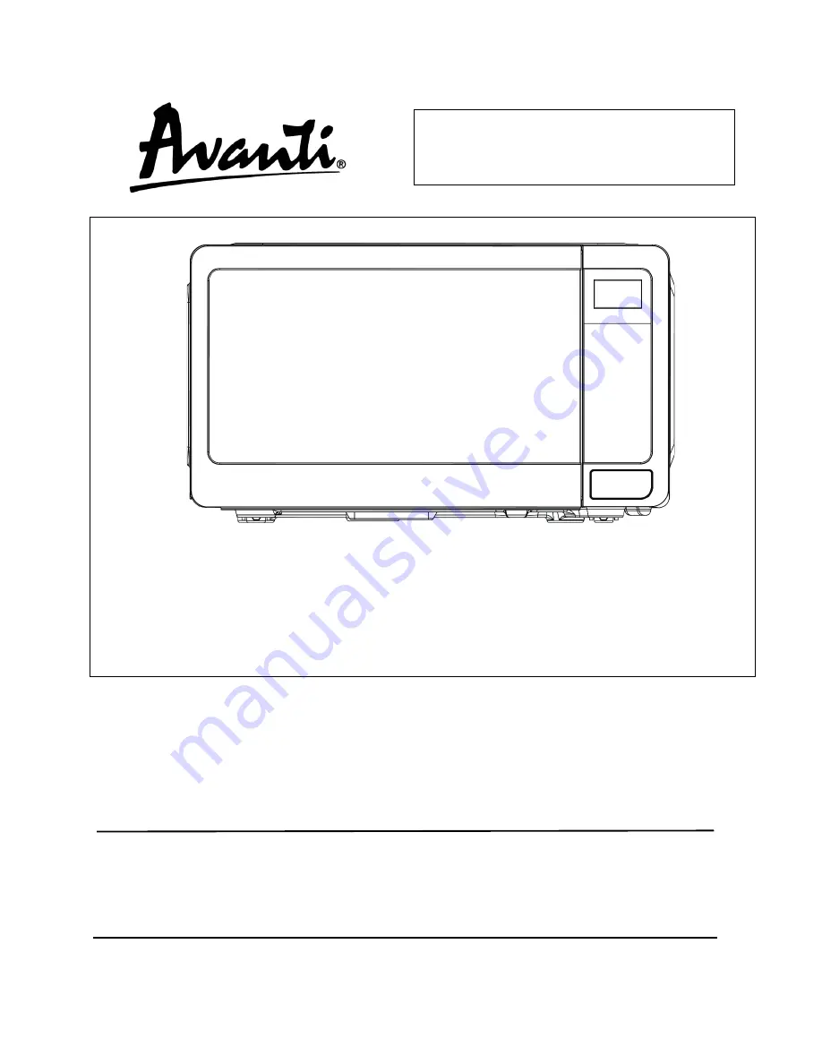 Avanti MT7V0W Скачать руководство пользователя страница 1